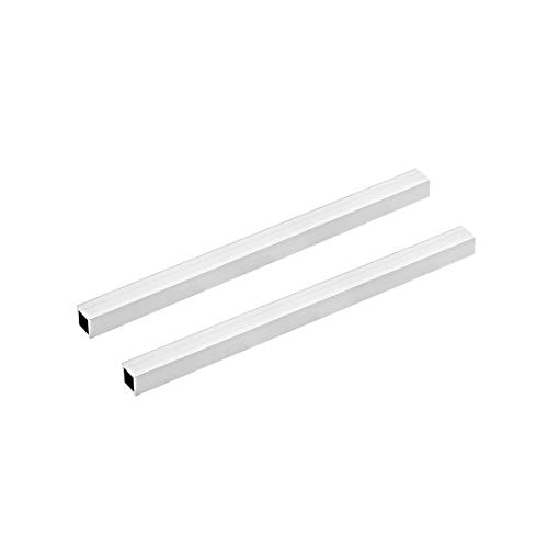 uxcell 6063 Aluminum Square Tube, 12mmx12mmx1mm Wall Thickness 200mm Length Seamless Straight Pipe Tubing 2 Pcs