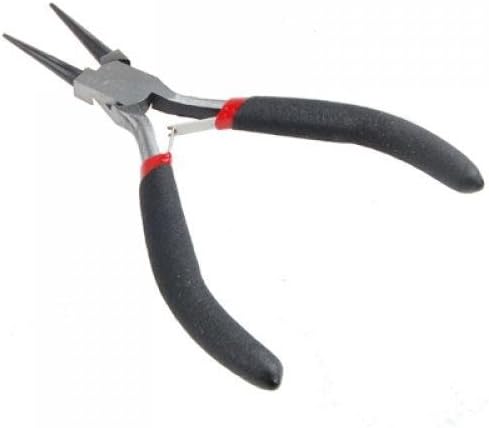 AKORD Craft Beading Jewellery Making Round Nose Pliers Tool, Metal, Black