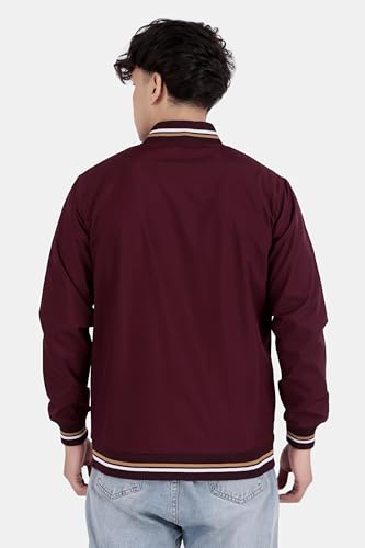 Image of Celary Men's Bomber Jacket Polyester Standard Length | Lightweight Casual Zip-Up Jacket | Stylish Slim Fit Outerwear for All Seasons