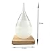 Eon Concepts Storm Glass Weather Predictor - Barometer Bottle with Stunning & Colorful LED Wood Base | Decorative Centerpiece for Home & Office | Perfect Birthday Friendship Novelty Unique Gift Idea
