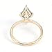 Dsnyu Eternity Ring Yellow Gold, Wedding Ring Women 9K Yellow Gold Polished with Rhombus Moissanite 1ct Band Fashion Trendy Size 8