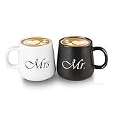 Mr and Mrs Coffee Mugs Set,Couple Gifts,Wedding Presents for Bridal Shower,Engagement Gifts for...