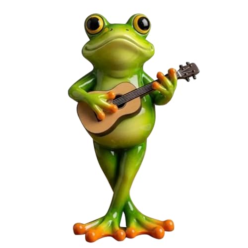 Generico Statua Di Rana - Rana Decorativa - Decorazione Resina Carina Collezionabile Per Compleanno E Arredamento Domestico