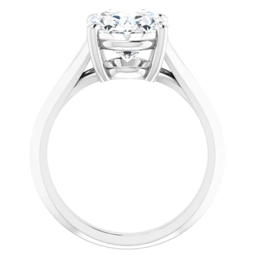 Split Shank Oval Cut Lab Diamond Engagement Ring 3 Carats4