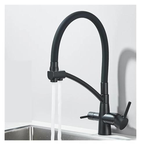 Mélangeur cuisine double sortie et eau pure, mitigeur robuste