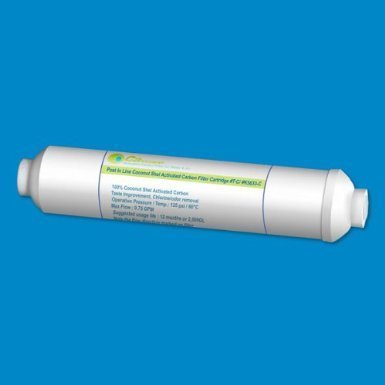 CA Ware K5633-C-Q 10" x 2" Granular Activated Carbon Filter w/ 1/4" Quick-Connect Fittings