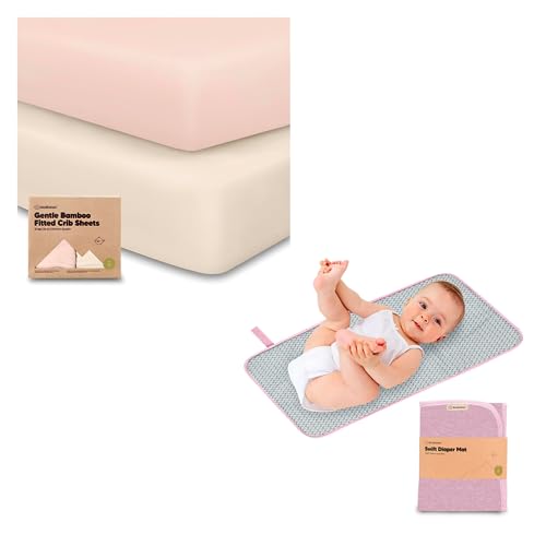 KeaBabies Bamboo Viscose Crib Sheets for Boys, Girls and Portable