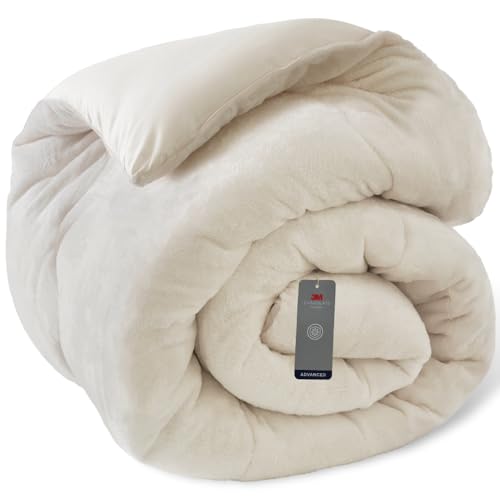 アイリスプラザ 掛け布団 シンサレート 充填量1.5kg 軽くてあったか 高保温・断熱性 洗濯機OK 高機能中綿素材シンサート使用 暖かさを逃さない掛布団 超極細マイクロファイバー繊維 フランネル生地 シングル アイボリー