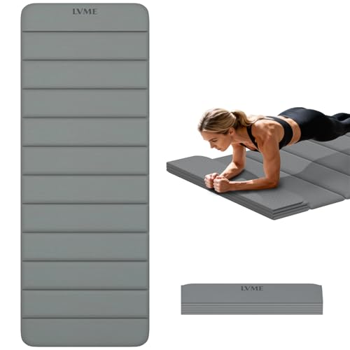 Foldable Yoga Mat Thick,76' x 26' (10mm), SGS Certified TPE, Non-Slip & No Smell, 12-Fold Design for...