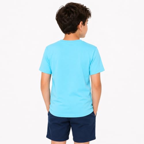 Image of Kids Round Neck Boys Tshirt | Short Sleeves | Natural Organic 100% Cotton Soft Comfortable Fabric | School Plain Color Original Branded Half Sleeve | T-Shirt for Boy Kid | Sleepwear Everyday Casual