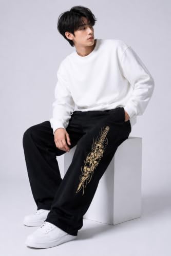 Image of Men Baggy Regular Fit Track Pants