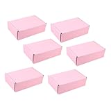 TOPBATHY 6 Stück Dekorative Versandkartons Rosa weiß Stabile Faltboxen für Expressversand Vielseitige Verpackungslösung für Kleine Artikel Sichere Geschenk Lagerbox