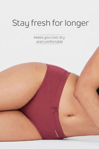 Image of Van Heusen Women's Hipster Panty - Pack of 2 | Everyday Panty | Cotton Stretch | Anti‑Bacterial Tech | Keeps you dry and Fresh | Sweat Absorbent | Inner Elastic | No‑Marks Waistband | Solid Colors | (Assorted Fresh colors ) Style 11109