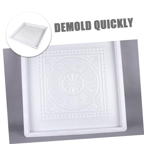Molde de plástico resistente blanco para bloques de patio estilo antiguo 5