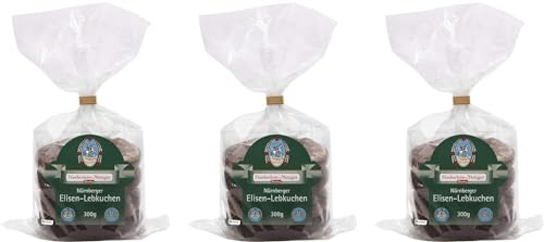 Haeberlein-Metzger Elisen Lebkuchen zweifach Glasier und Schokoliert 2 fach 3 x 300g