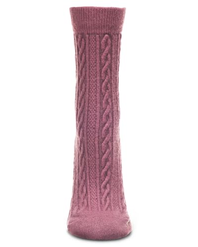 Image of MeMoi Women's Classic Cozy and Warm Cable Knit Crew Socks