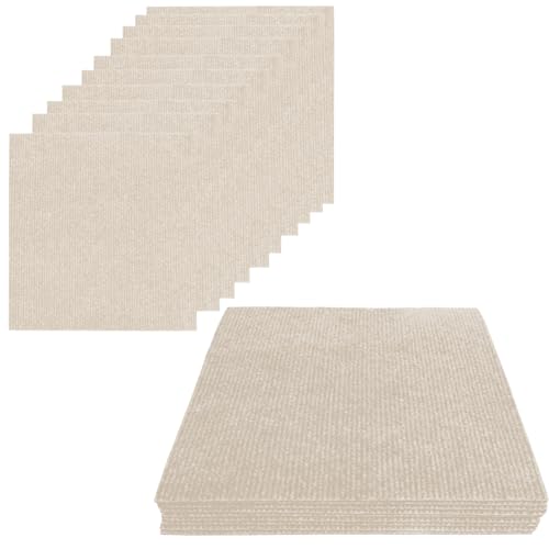 10 Piezas Azulejos para Alfombra Autoadhesivos, 30x30CM Moqueta Adhesiva Suelo Antideslizante Baldosas de Moqueta para Oficina Comercio Plaquetas Suelo Moqueta, Caqui