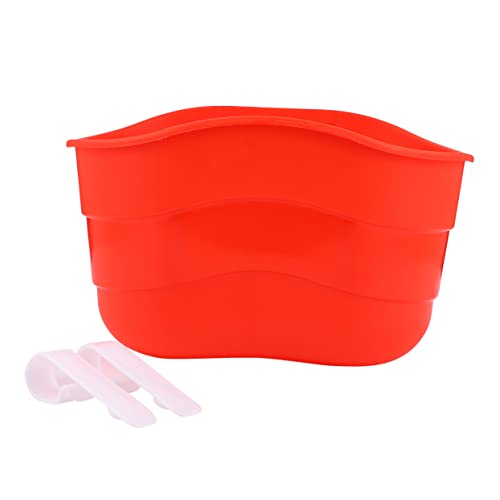 Toyvian 1Pc Bike Basket Red Plastic Hanging Basket for Scooters Bicycles Easy Tool Installation Present for Storing and Essentials