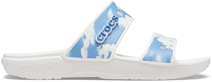 Crocs Men's and Women's Classic Two-Strap Slide Sandals, White, 13 Women/11 Men