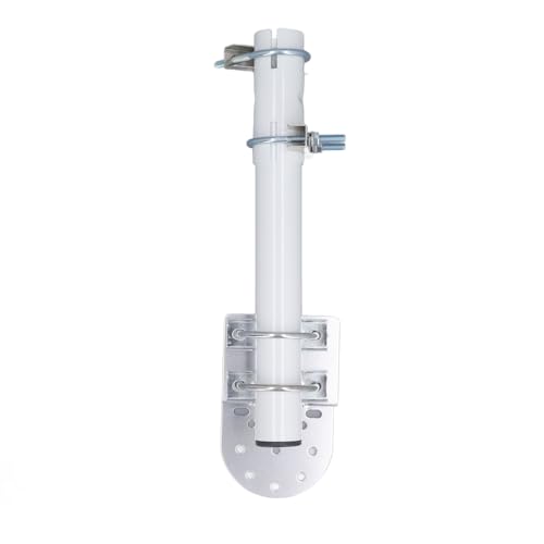Huairdum Kit de Montaje en Poste de Antena, Soporte de Montaje en Techo de Pared de Acero Inoxidable, Tornillos en U Adaptador Ethernet para Antenas Parabólicas Rectangulares V2 Extensor WiFi AP