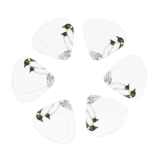 Lot de 12 médiators fins et épais dessinés à la main pour guitares acoustiques électriques et acoustiques Motif pingouins - Les Beatles, Paul McCartney, John Lennon, RIngo Starr, George Harrison Lot de 12 médiators fins et épais dessinés à la main pour guitares acoustiques électriques et acoustiques Motif pingouins – Image 3