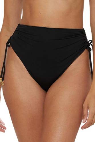 Trina Turk Women's Monaco High Waisted Bikini Bottom, Cheeky Coverage, Swimwear Separates