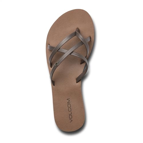 Image of Volcom Women's New School Strappy Flip Flop Flat Slide Sandal