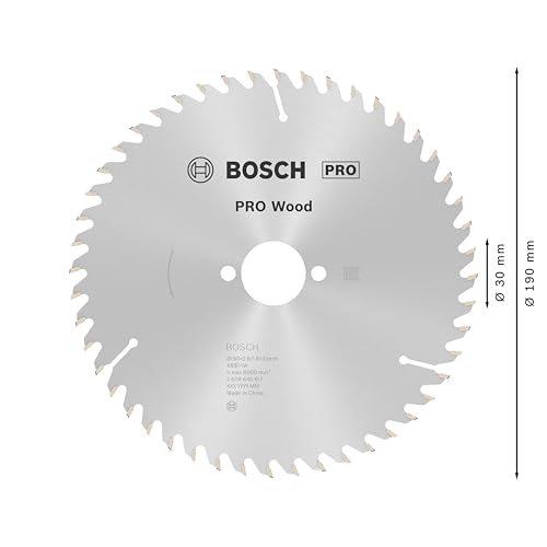 Bosch 1x PRO Wood Kreissägeblatt für Akku-Handkreissägen (für Weichholz, Hartholz, Ø mm, Professional Zubehör Handkreissäge)
