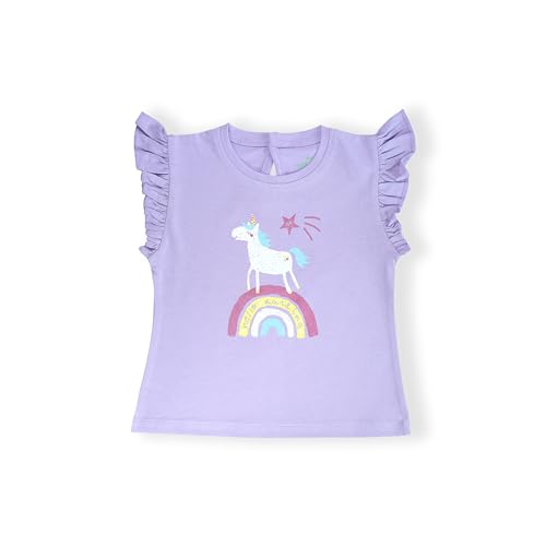 Image of YUV 100% Cotton Infant Baby Girls Printed Tshirts, Pack of 5
