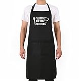 Aoomzoon Funny Aprons for Men - I'll Feed All You - Black BBQ Grill Chef Adjustable bib Apron with 2...