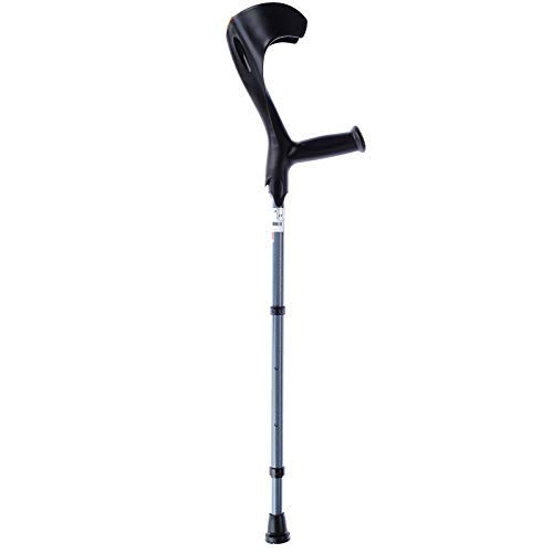 Béquilles ergonomiques roses et gris foncé pour soulager les bras des adultes