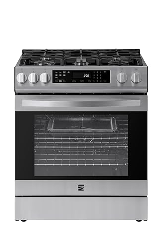 Kenmore 22-76853 5.6 cu. ft. Front-Control 5 Burner True Convection Gas Range with Oven Large Window
