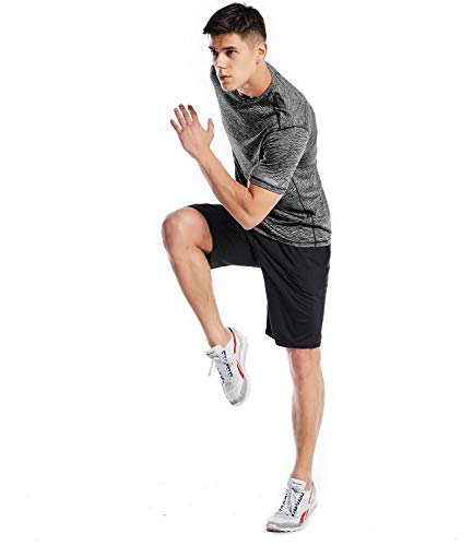 Sports T Shirt Men, Quick Dry Gym T Shirts Mens Running Top Short Sleeve