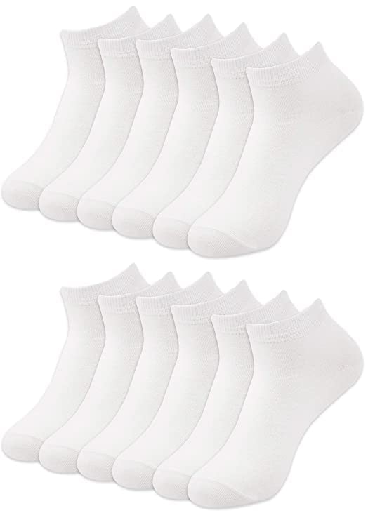 WHITE ANKLE SOCKS FOR MEN AND WOMEN PACK OF 12 PAIRS-image-36