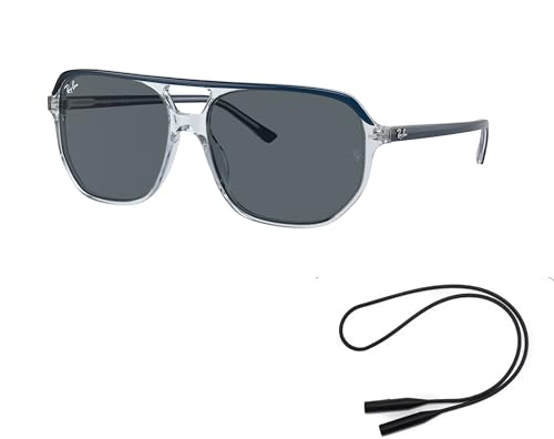 Ray-Ban RB2205 Sunglasses Bundle: RB 2205 BILL ONE 1397R5 Bill One Blu On Transparent Bl and Universal Anti-slip Silicone Leash2