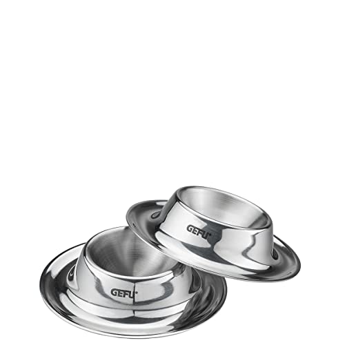 GEFU Eierbecher OVO – 2er-Set Edelstahl Eierhalter | Stapelbar, Spülmaschinengeeignet & Mit Löffelablage | Perfekt für Frühstück & Brunch – Bild 4
