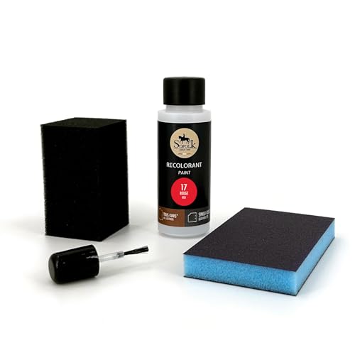 Sofolk - Kit Retouche Peinture Cuir/Similicuir - Teinture pour Volant de Voiture, Siège Auto,...