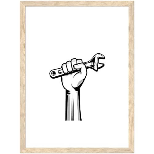 Art mural masculin pour bureau élégant - Cadre bois homme pratique 30x40