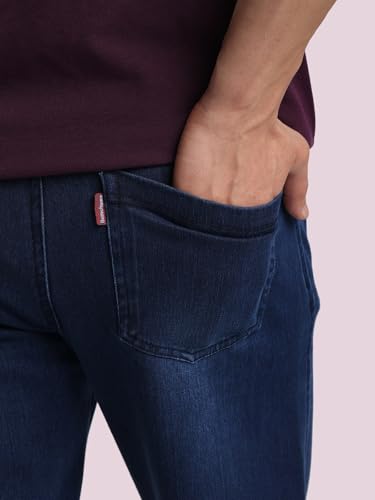 Image of Rupa Bumchums Men's Relaxed Fit Natural Denim Loungers with Adjustable Flat Drawstring
