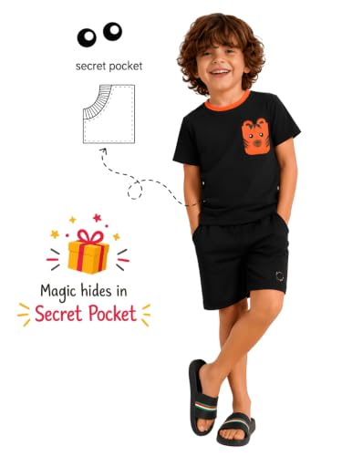 Image of Pilolo Kids Soft Cotton Lycra Pocket T-Shirt for Boy