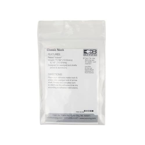 Bohning Nock Classique encoche traditionnel swedged 11/32 blanc pour flèche bois - 3