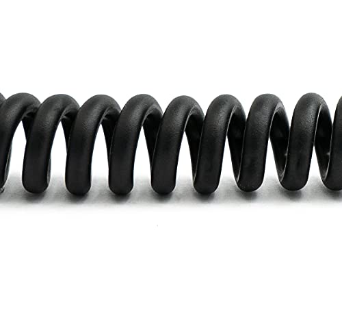 System-S USB 2.0 Charging Cable 150 cm Type A Male to Micro B Male Spiral Angle in Black - Image 2