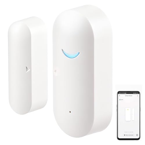 Capteur d'Ouverture de Porte et Fenêtre WiFi - Alarme Maison sans Fil - Détecteur d'Ouverture avec Notifications Instantanées - Système de Sécurité...