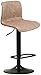 JYHZ Stołek barowy regulowany stołek barowy, obrotowe krzesło barowe z oparciem, barowy blat kuchenny, niebieski (kolor: Beżowy) (Kolor: Beżowy)