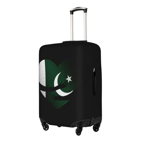 Travel Luggage Cover Pakistan Pakistani Flag Heart Fashion Washable Baggage Suitcase Protector Fit For Luggage Medium2