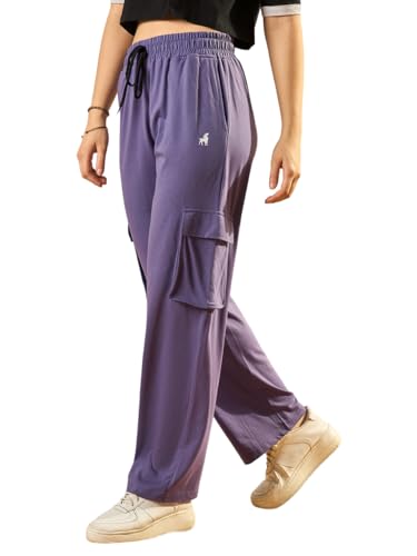 Image of Modeve Women's Cargo Style Track Pants - Summer Cotton Blend