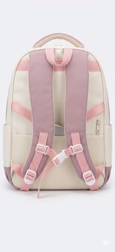 Image of YUMA Graffiti Print Backpack, White and Black, Multi-Pocket, Casual Style, for Women