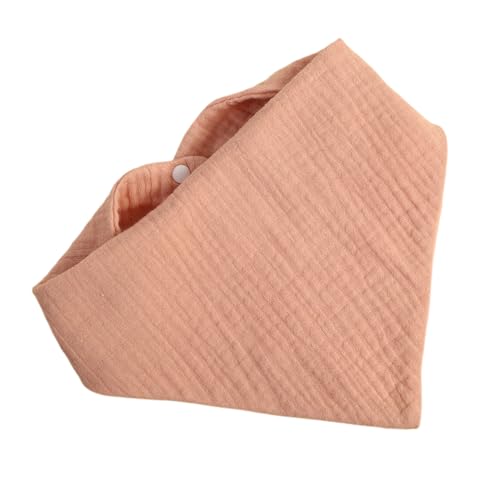Baberos tipo bandana para bebé, toalla ajustable de gasa para saliva, eructo de tela absorbente de 4 capas, accesorios de dentición para niños y niñas, rosa, Refer to description