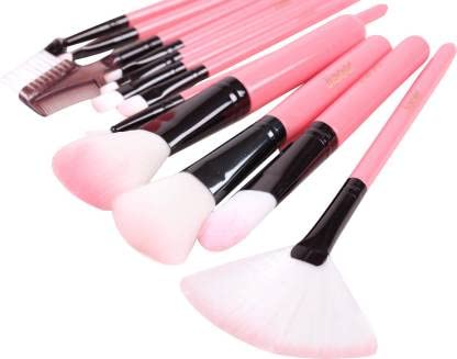 FABify 12-Piece Professional Makeup Brush Set with Storage Barrel (Pink) | Soft Synthetic Brushes for Face & Eyes | Cosmetic Tools for Blending, Contouring, Foundation & Eye Makeup 4