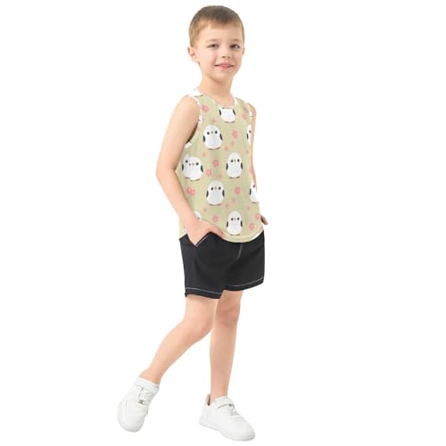 J JOYSAY Cute Chick Flower Khaki Boys Tank Top Sleeveless Muscle Shirts Quick Dry Kids T-Shirts 3-15T4
